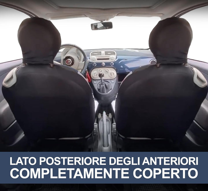 Auto Accessori Lupex Autositzbezüge kompatibel mit Cinquecento 500, hergestellt in Italien, Polyeste