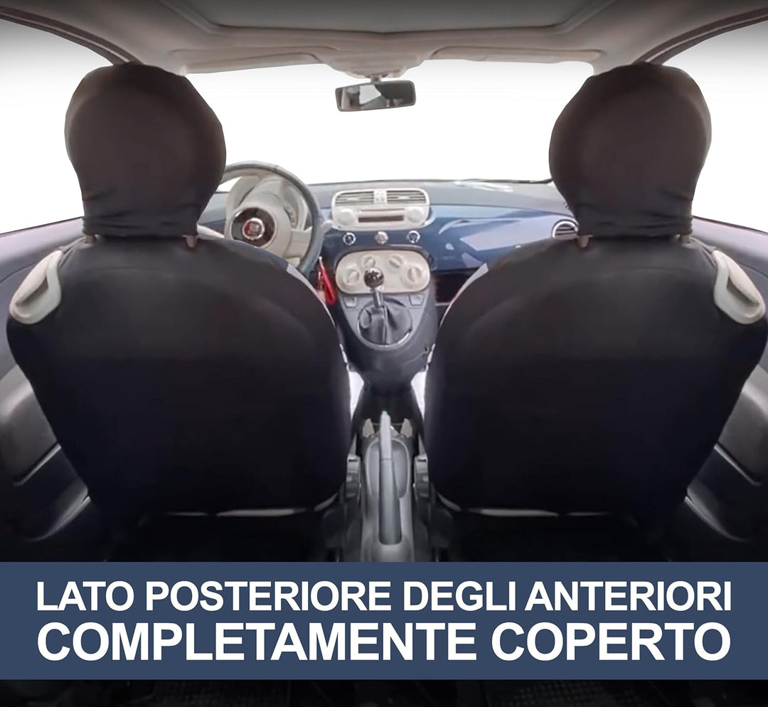 Auto Accessori Lupex Autositzbezüge kompatibel mit Cinquecento 500, hergestellt in Italien, Polyeste