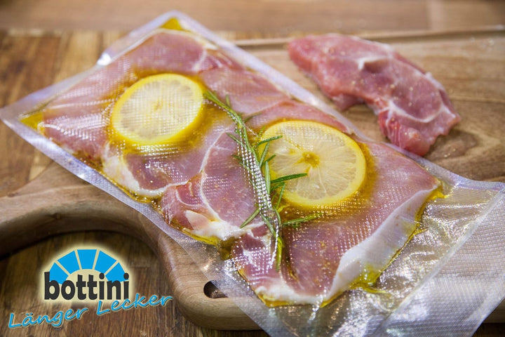 50 BOTTINI Vakuumbeutel mit Struktur 30 x 40 cm goffriert Sous Vide, Folien in Profiqualität mit Sie