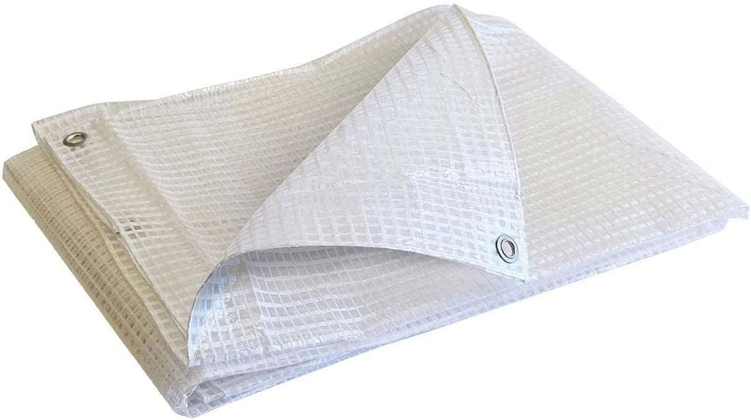 Schutzplane, 170 g/m², 4 x 10 m, durchsichtig, Kunststoff