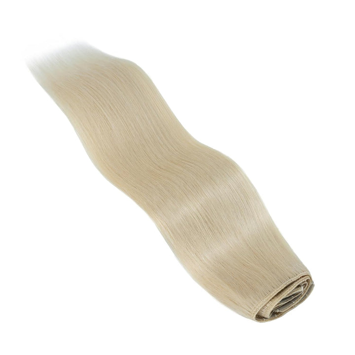 Elailite Clip in Extensions Echthaar, 5 Pcs Remy Haarverlängerung mit 12 Clips, 55cm-75g Glattes Haa