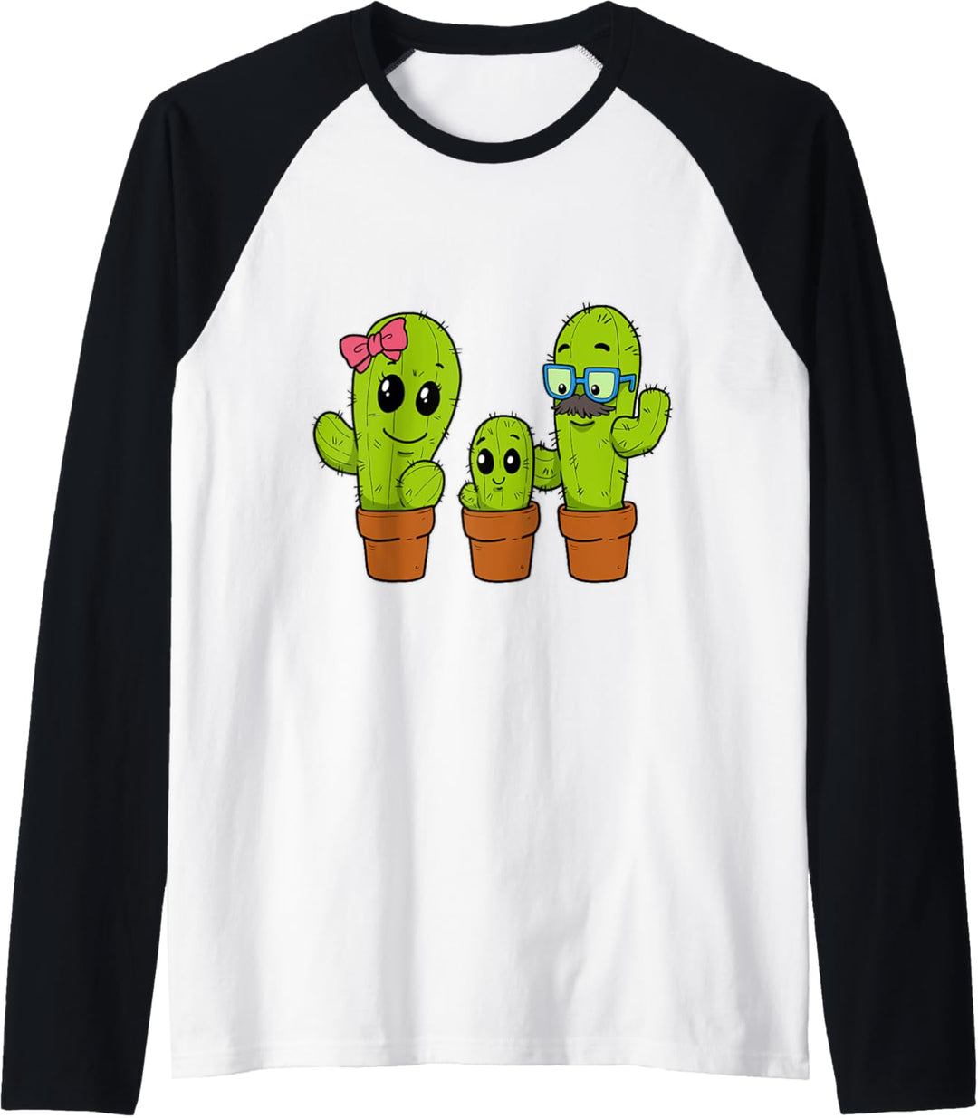 Lustige Kaktus Familie Kakteen Pflanzen Vater Mutter Kind Raglan