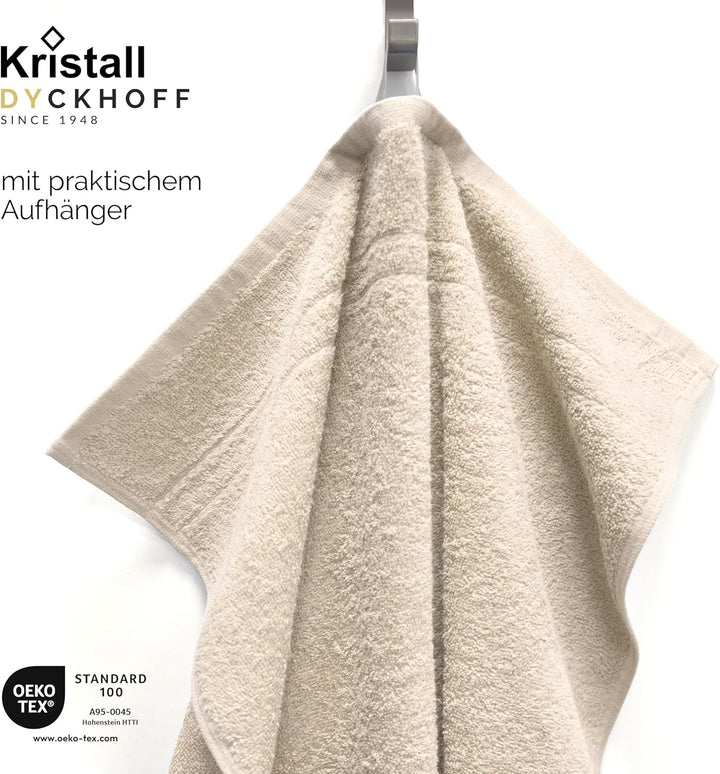 Dyckhoff Handtuch-Set, Baumwolle, beige, 26 x 36 cm, Beige