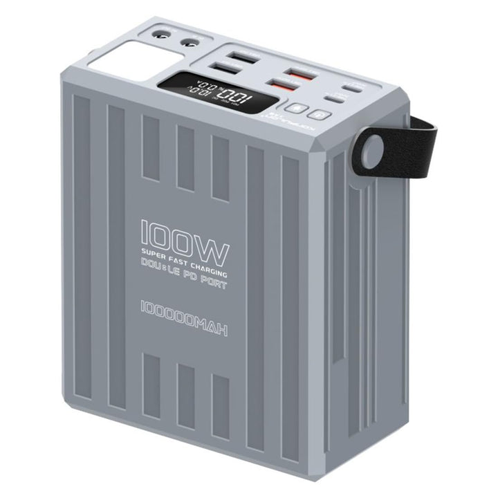 KONFULON Powerbank 100000mAh (370Wh, ca. 350Wh nutzbar) – 100W Schnellladefunktion, USB-C PD & DC-An