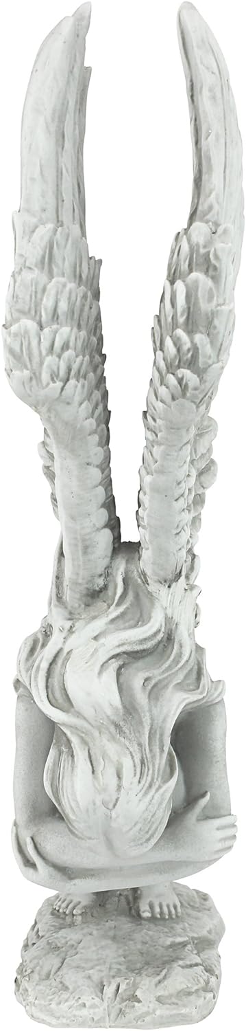 Design Toscano Der Engel der Erinnerung und Erlösung Religiöse Gartenstatue, 38 cm 16.5x10x38