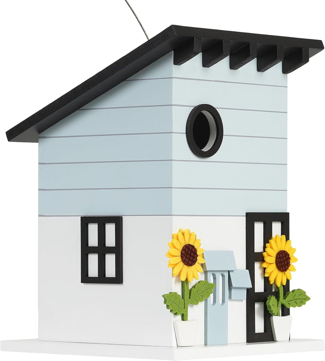 Deko Vogelhaus zum Aufhängen - Nistkasten im Landhausstil für kleine Vögel, dekoratives Vogelhäusche