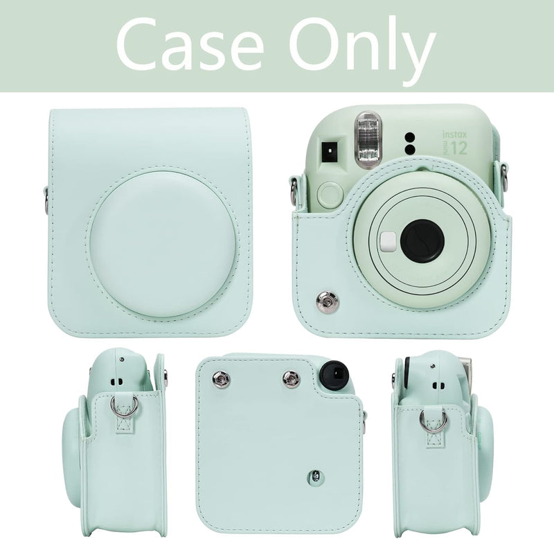 Aenllosi PU Leder Tasche Schutzhülle für Fujifilm Instax Mini 12/Mini 11 Sofortbildkamera Reisetasch