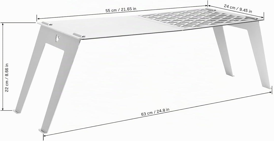FENNEK 4 FIRE | steckbares Zubehör für Feuerschale FENNEK Hexagon | Grillplatte, Plancha, Grillrost