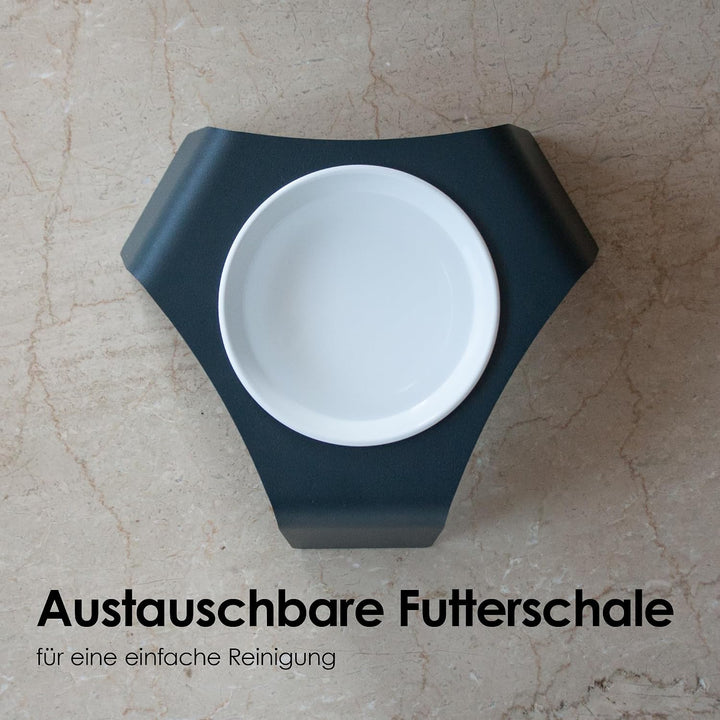 LucyBalu® Ergonomischer Katzennapf erhöht | Erhöhter Futternapf für Katzen | Ergonomischer Fressnapf