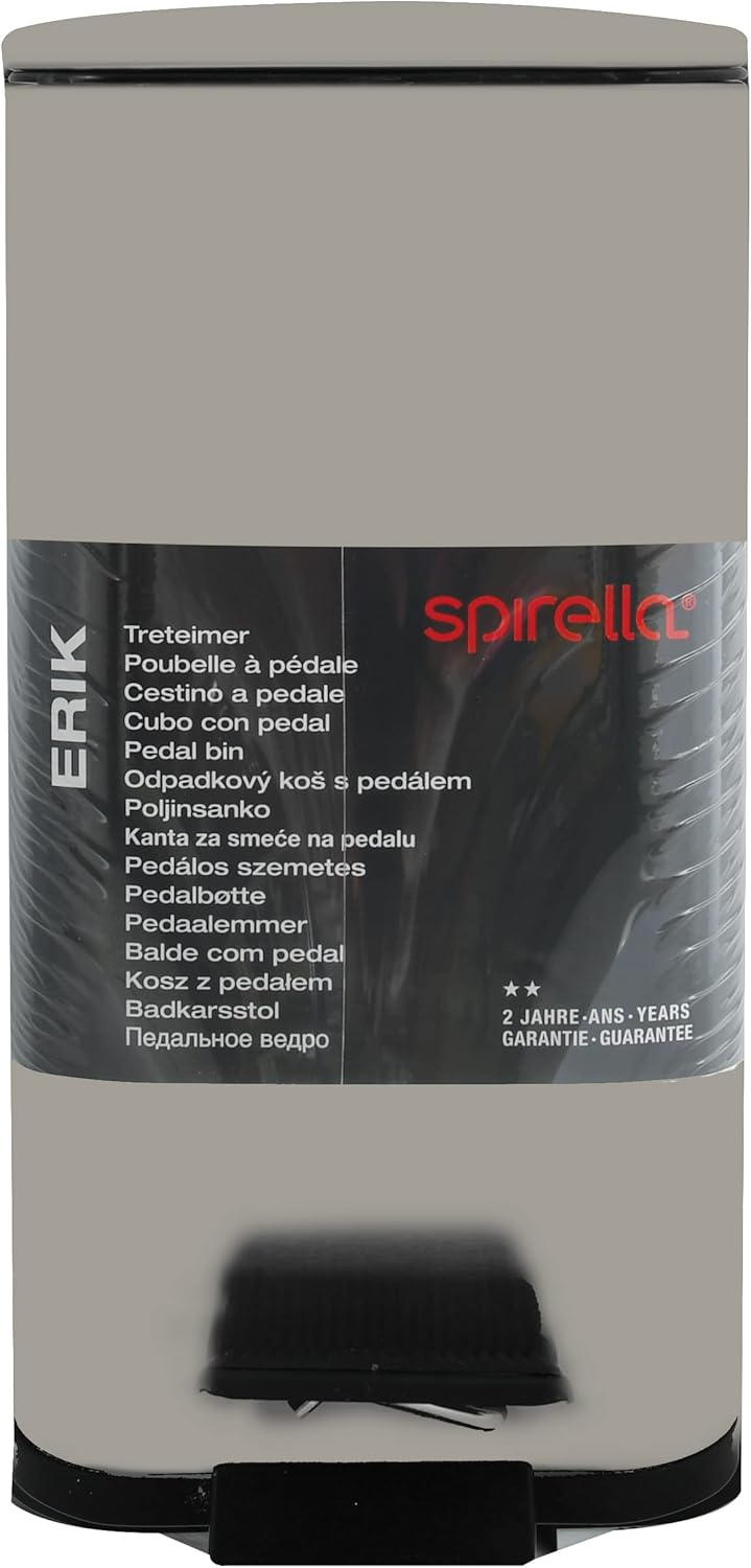 Spirella Kosmetikeimer 5 Liter Edelstahl mit Absenkautomatik und Inneneimer Erik Badezimmer Mülleime