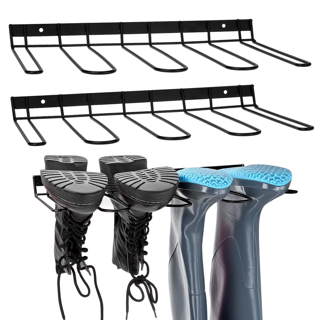 QWORK® 3 Stück Wand-Schuhregal – Metallständer für 6 Paar Schuhe – Platzsparender Schuh-Organizer fü