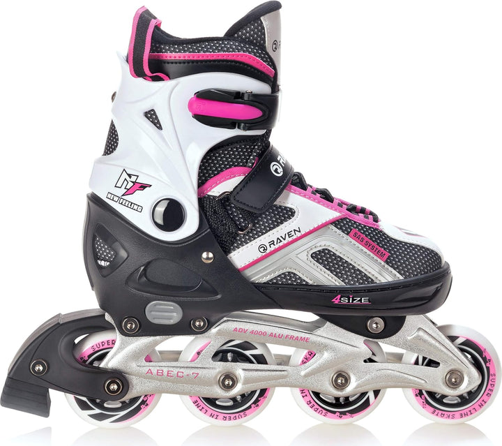 RAVEN Pulse Inline Skates Inliner für Kinder und Erwachsene OPTIONAL 2in1 mit Schlittschuhen verstel