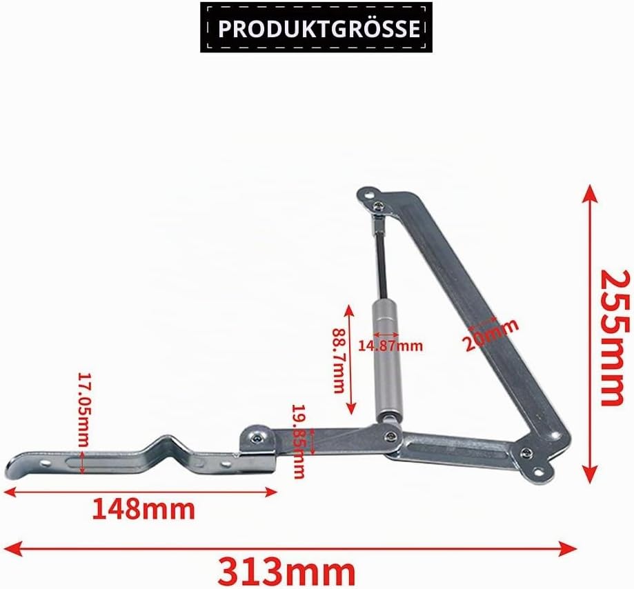 2xGasdruckheber für Mülltonnenbox Store It Out Gasdruckfeder Hydraulische Kolben-Gasdruckfeder Kompa