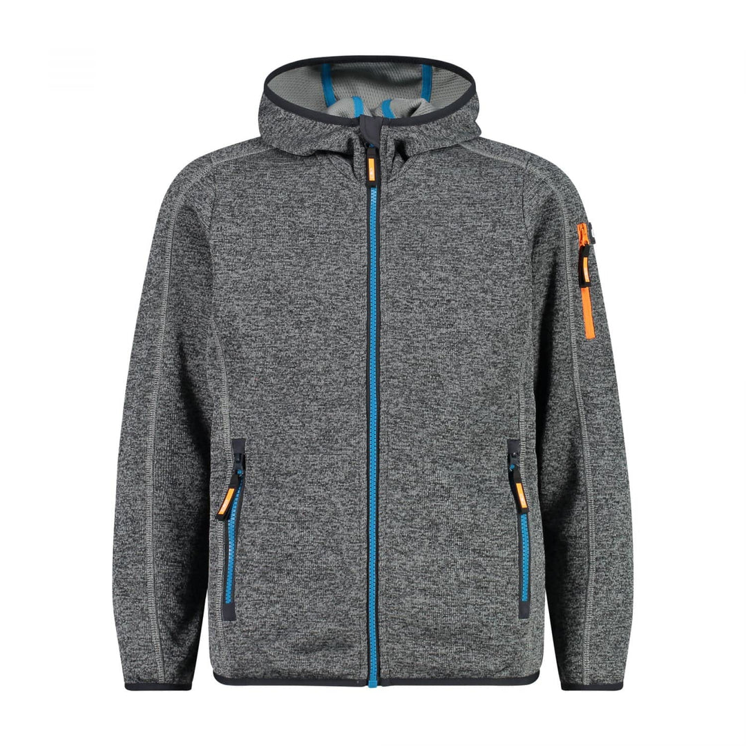 CMP Jungen Kinder-knit-tech-jacke mit Fester Kapuze Knit-Tech Kinder Jacke mit fester Kapuze 176 Ant