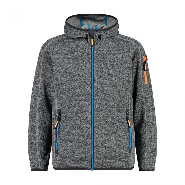 CMP Jungen Kinder-knit-tech-jacke mit Fester Kapuze Knit-Tech Kinder Jacke mit fester Kapuze 176 Ant