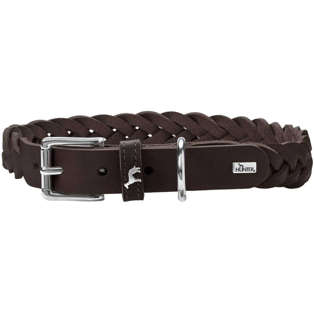 HUNTER Halsband Solid Education Special S-M (50), DunkelBraun