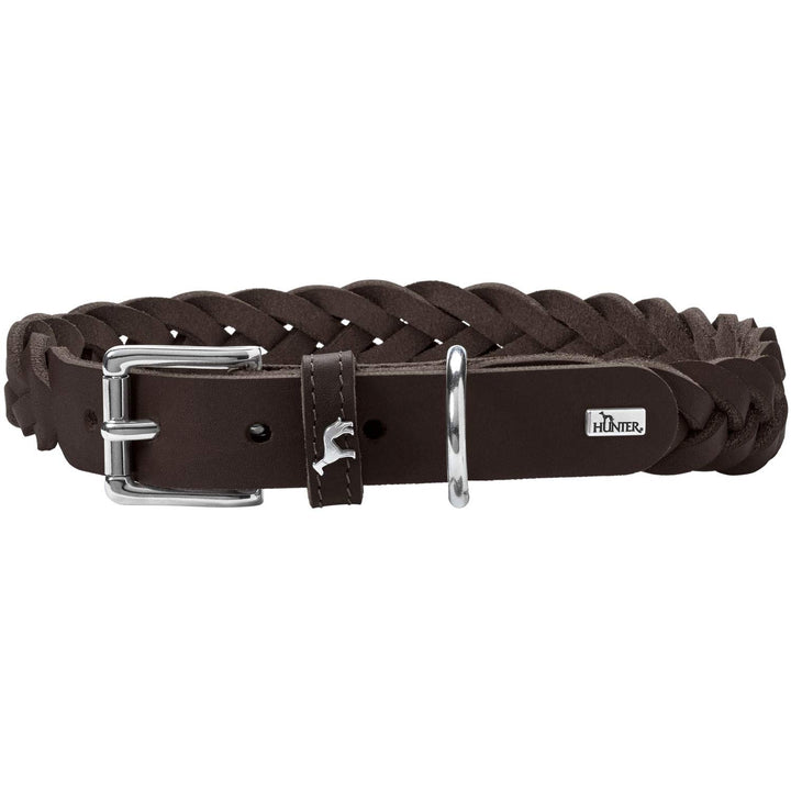 HUNTER Halsband Solid Education Special S-M (50), DunkelBraun