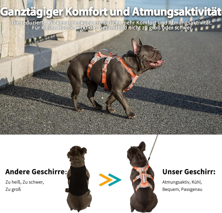 Huntboo Ausbruchsicheres Geschirr, No Escape Hundegeschirr,Reflektierendes Geschirr mit Gepolstertem