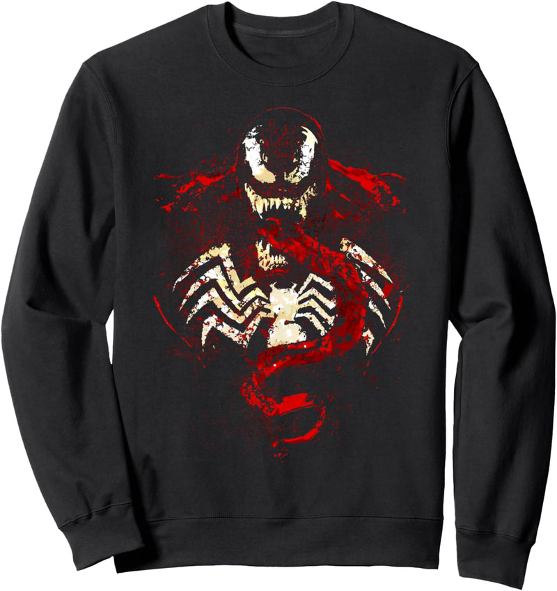 Marvel Venom Splatter Tongue Cut-Out Sweatshirt