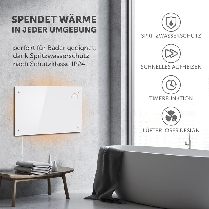 Elektroheizung mit Thermostat Aurora | Smart Home Heizung | Heizung elektrisch energiesparend | Elek
