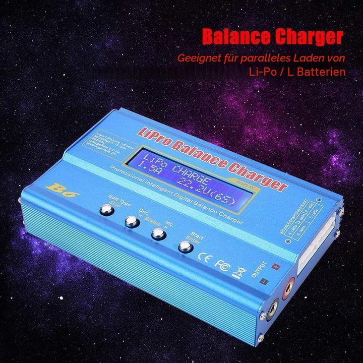 DEWIN Lipo Ladegerät Balancer, B6 80W Digital LCD Balance Ladegerät Entlader zum Parallelen Laden vo