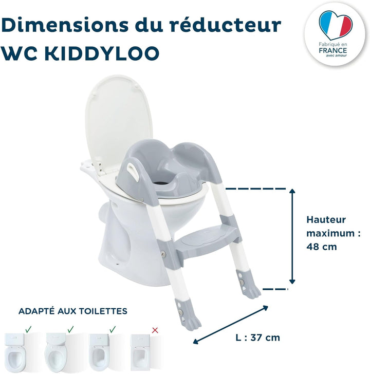 Thermobaby - Kinder-WC-Reduzierer - Kiddyloo - Clever, spielerisch & hygienisch - Verstellbare Beine