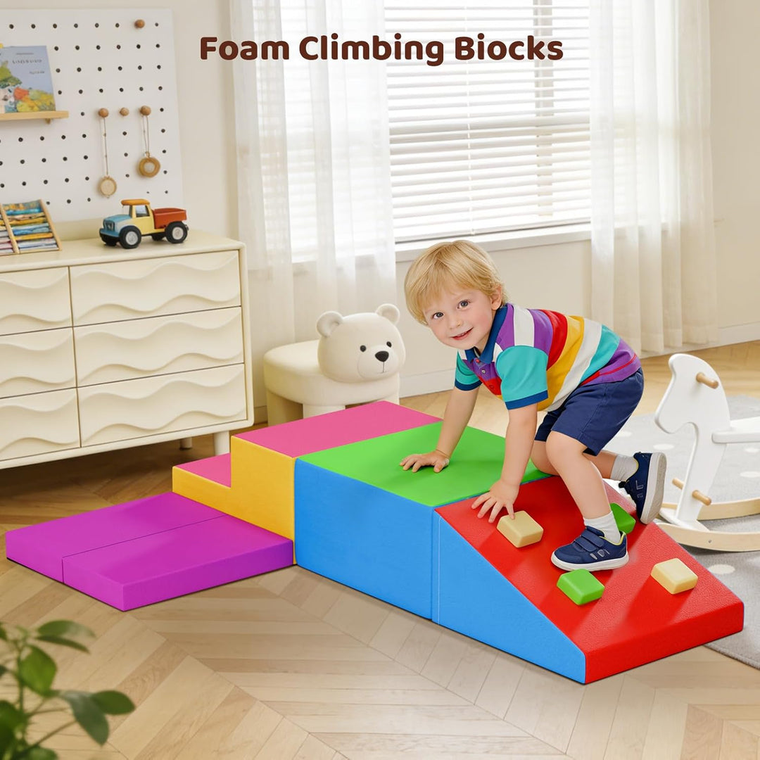 Baby-Schaumstoffbausteine, XXL Softplay-Set für Kleinkinder von 1–3 Jahren, Schaumstoff Bausteine fü