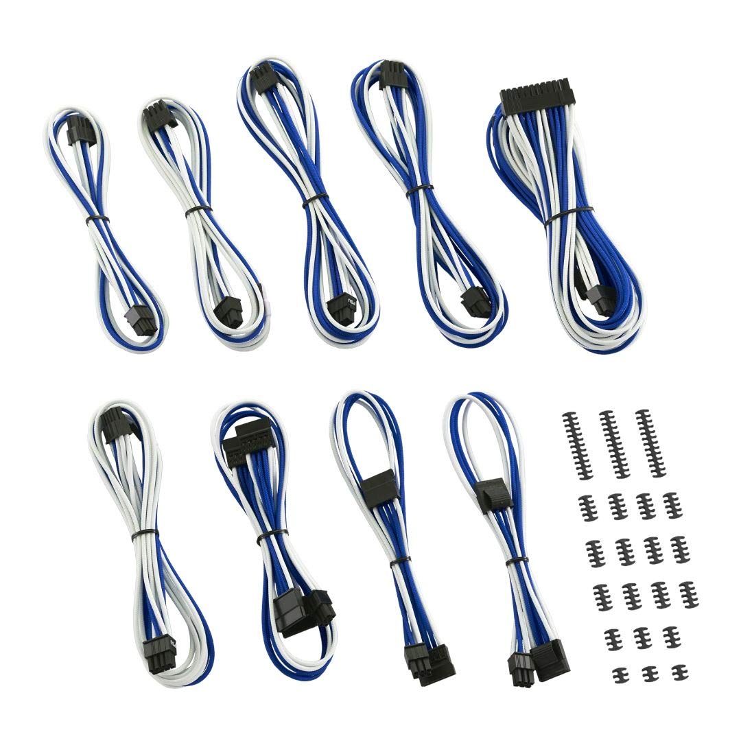 CableMod Classic ModMesh C-Series Cable Kit Corsair AXi, HXi & RM - weiss/blau, Weiss/Blau