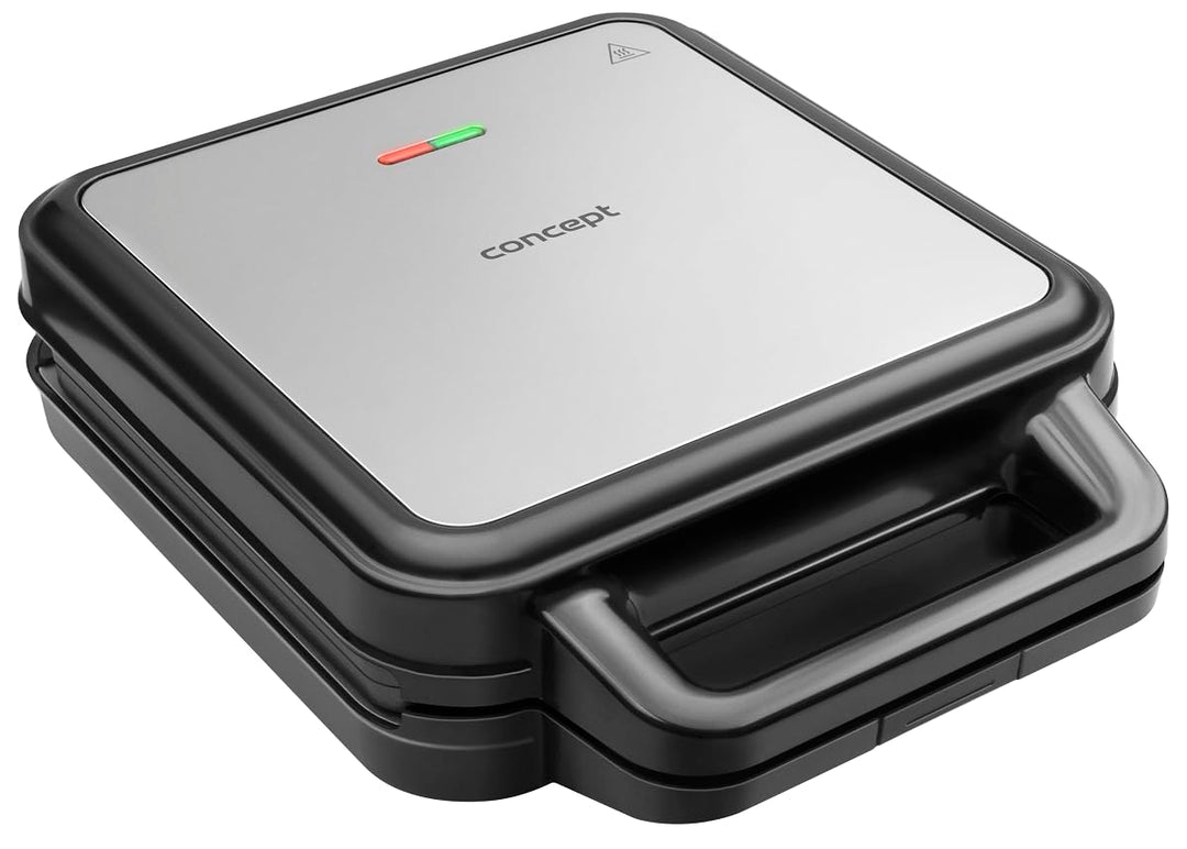 Concept SV3081 Sandwichmaker mit Dreieckplatten FAMILY 1200 W, Weiss/Grau