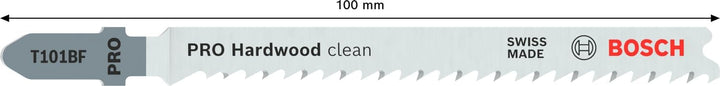Bosch Professional 25 x Stichsägeblatt T 101 BF Clean for Hard Wood (für hartes Holz, gerader Schnit