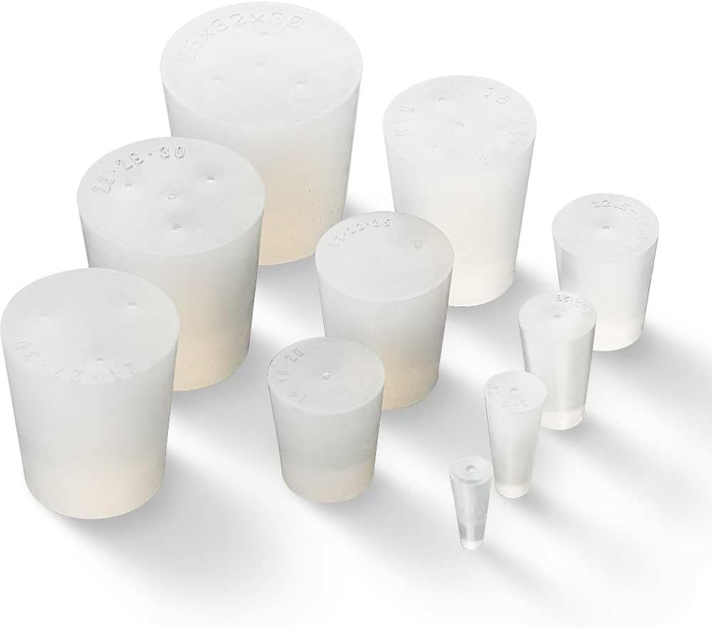 Tuuters 10x Silikonstopfen im Set, Konische Stopfen, Pfropf, Gummistopfen (30 x Ø32 x 26 mm), 30 x Ø
