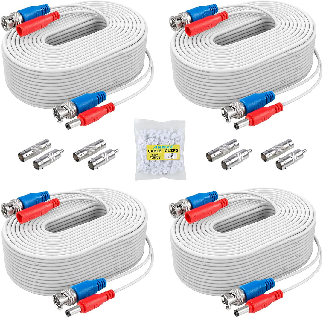 ANNKE BNC Kabel Videokabel CCTV DVR 4 x 30M DC Power für Überwachungskamera Videoüberwachung Überwac