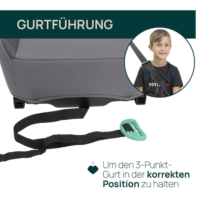 Chicco Quasar Fix i-Size, Kinderautositz 7-12 Jahre (126-150 cm), Gewicht 23-36 kg, Gruppe 3, einfac