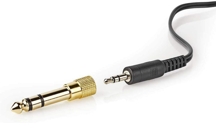 NEDIS Hpwd1200Bk Super-Kopfhörer mit 2 m Kabel, Silber/schwarz