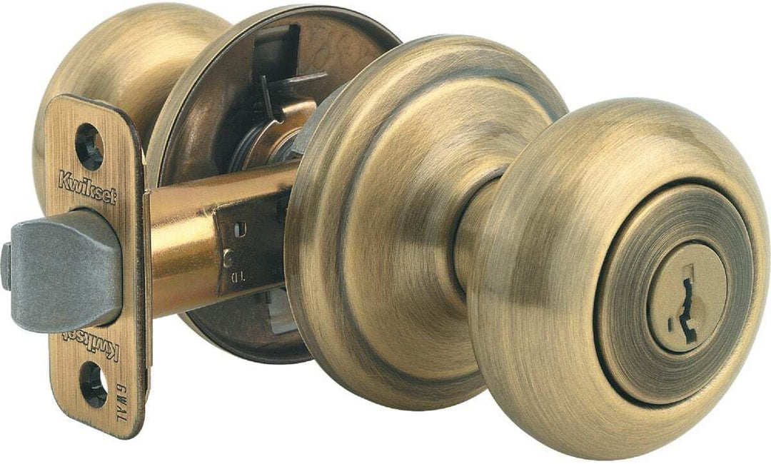 Kwikset Juno Türknauf mit Schlüssel und antimikrobieller Microban-Schutz mit SmartKey Sicherheit in