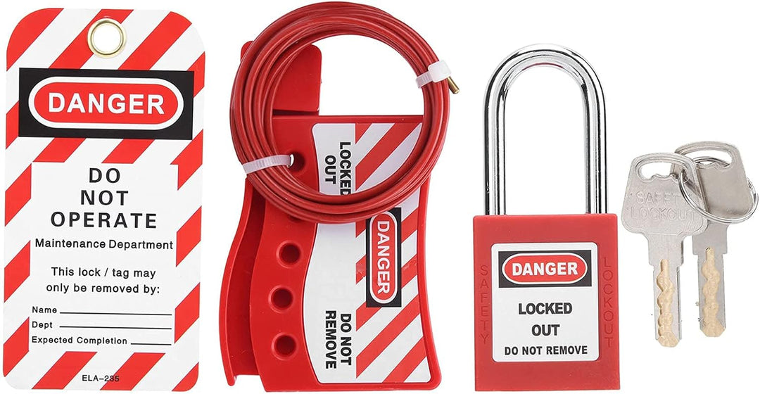 Lockout Tagout Lock Kit Elektrisches Lockout/TAGOUT KIT Lockout Lock Set mit Vorhängeschloss Warnsch