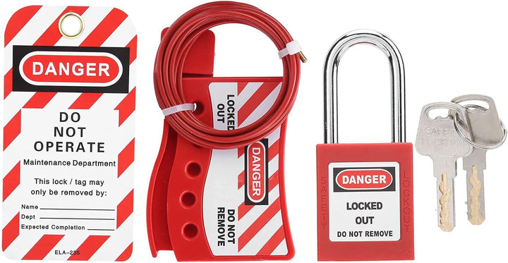 Lockout Tagout Lock Kit Elektrisches Lockout/TAGOUT KIT Lockout Lock Set mit Vorhängeschloss Warnsch