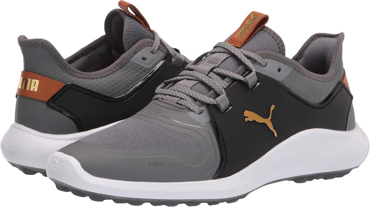 PUMA Herren Ignite Fasten8 Golfschuh 41 EU Quiet Shade Gold Puma Black, 41 EU Quiet Shade Gold Puma