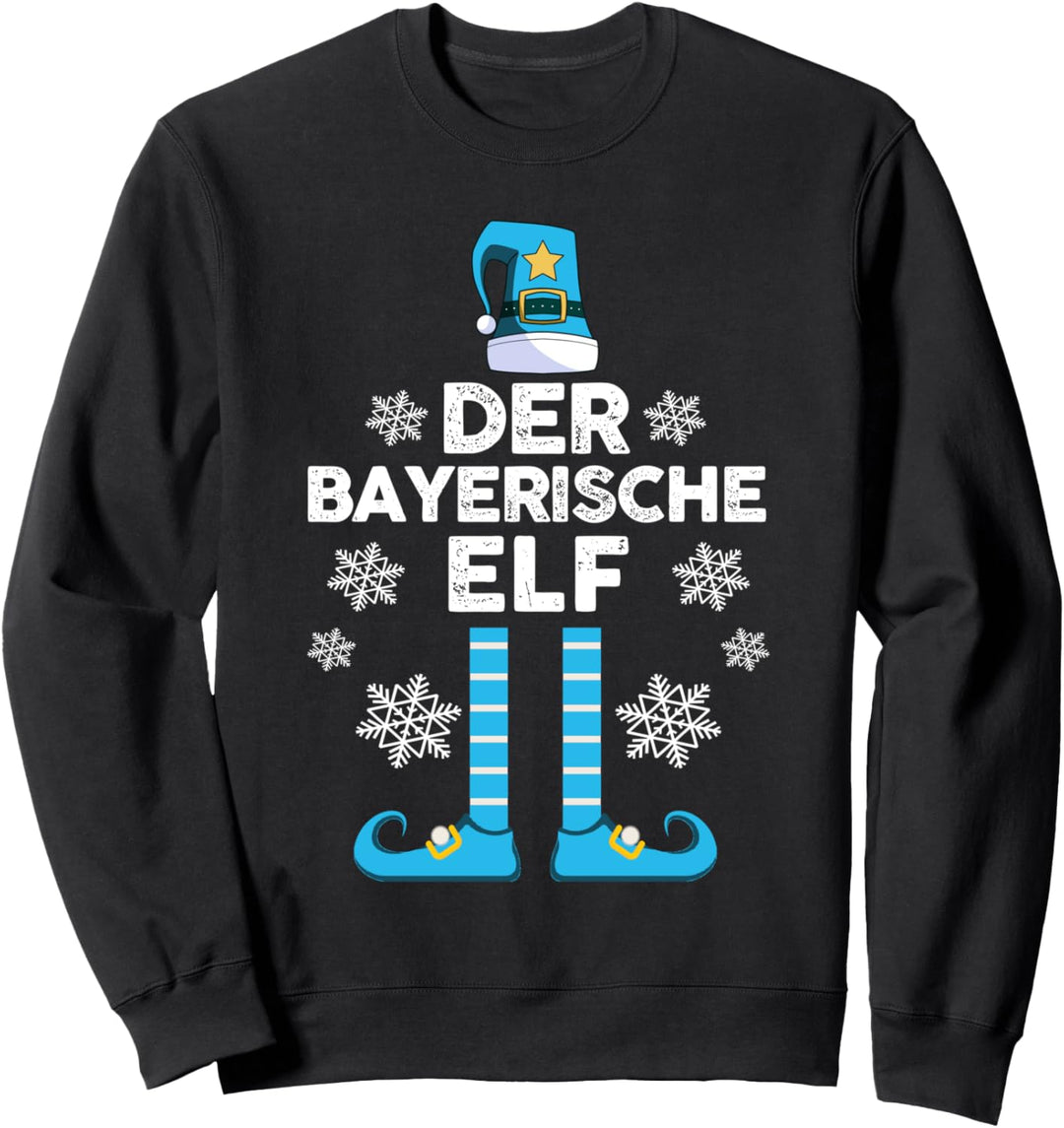 Bayerische Elf Familien Weihnachts Outfit Weihnachtself Sweatshirt