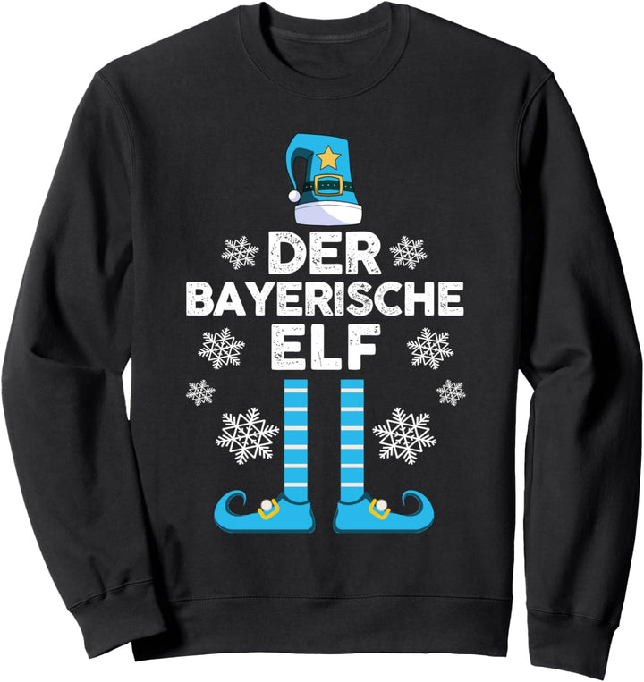 Bayerische Elf Familien Weihnachts Outfit Weihnachtself Sweatshirt