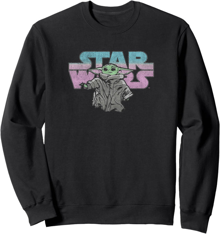 Star Wars The Mandalorian Child Distressed Logo Sweatshirt