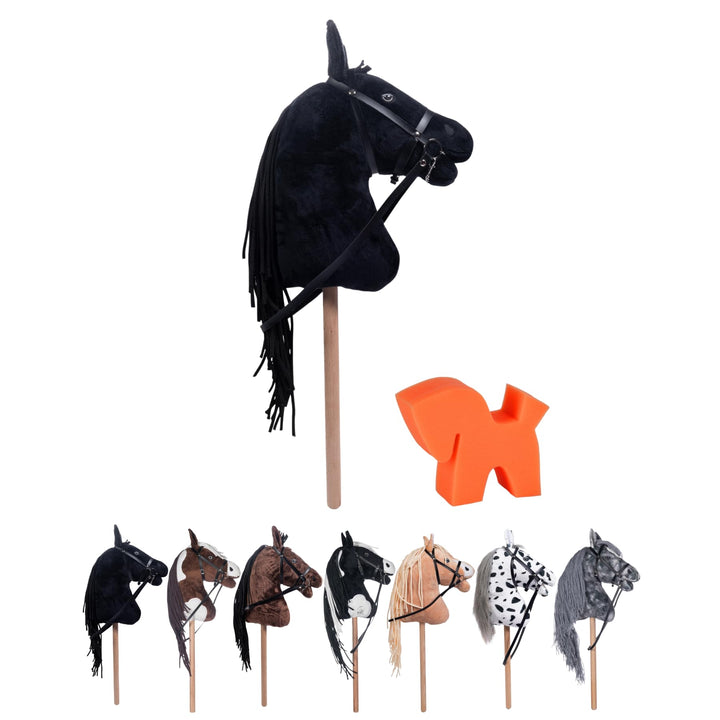 RL24 HKM - Hobby Horse Bobby inkl MagicBrush | Steckenpferd mit Trense | Spielpferd aus Plüsch mit H