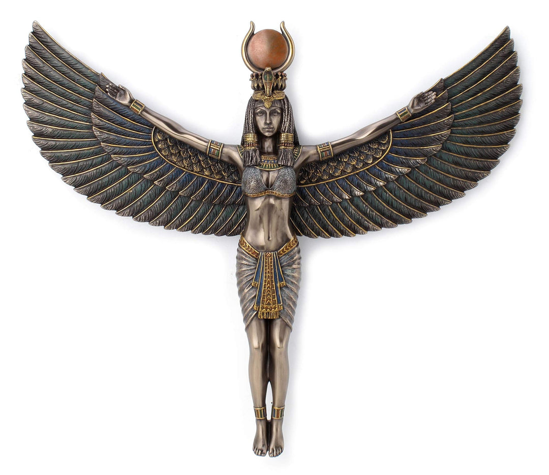Veronese Design Wandschild, ägyptische Göttin Isis Spreading Wings 30 cm hoch