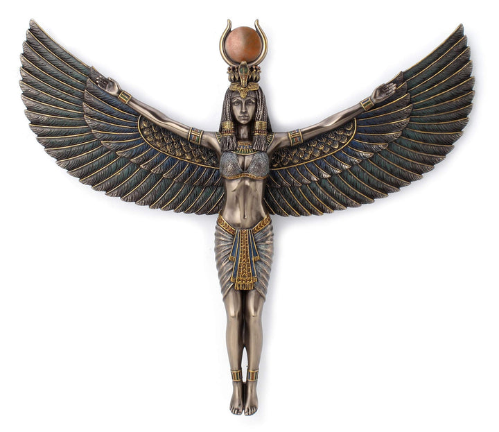 Veronese Design Wandschild, ägyptische Göttin Isis Spreading Wings 30 cm hoch