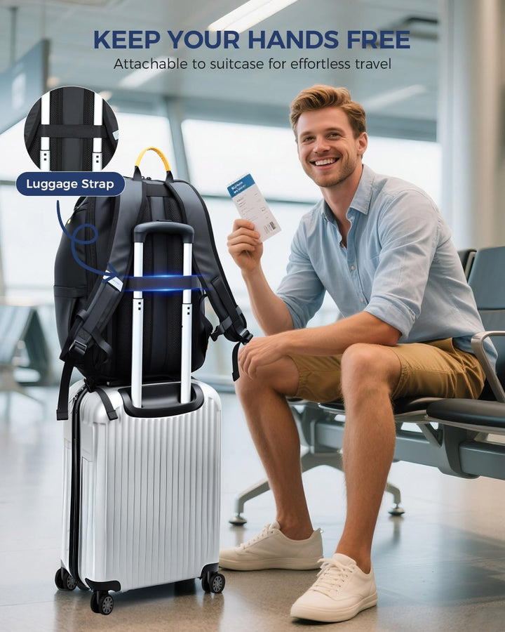 Rucksack Herren, Gross Laptop Rucksack 17 Zoll, Reiserucksack mit Anti Diebstahl Computerfach, Lapto