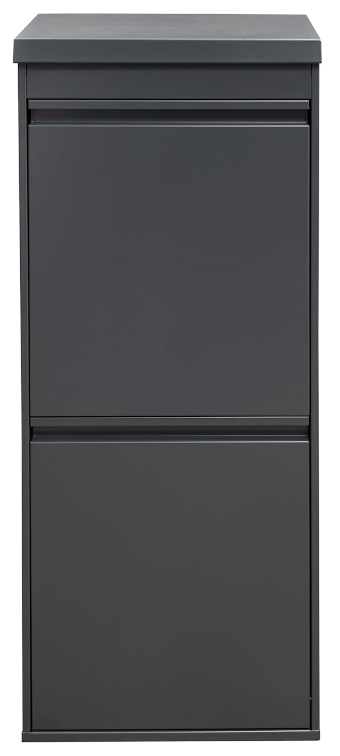 ARREGUI Top CR424-B Mülltrennsystem aus Stahl mit Aufbewahrungsbox mit Deckel | 3 Fächer Mülleimer f