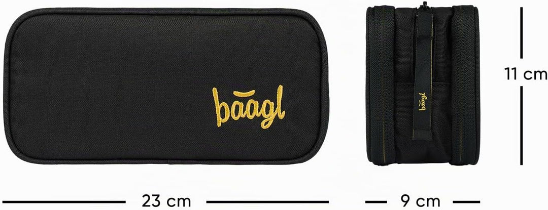 Baagl Federmäppchen Turnbeutel Set 2-teilig Jungen Mädchen Schule - Gold | Ein robuster Gymsack und