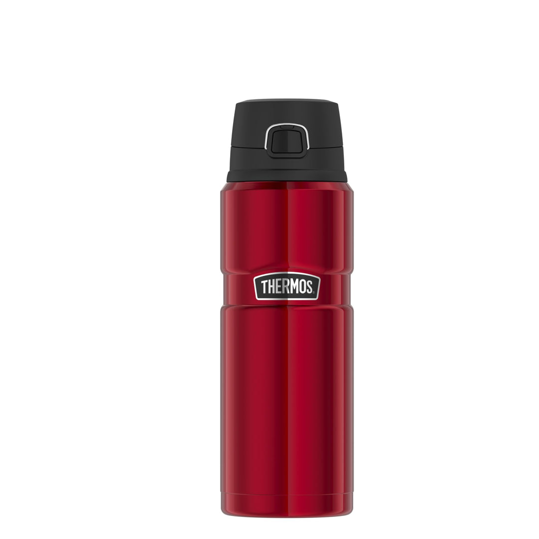 THERMOS STAINLESS KING BOTTLE 0,70 l, cranberry red, Thermosflasche aus Edelstahl mit Safe Flow Lid,