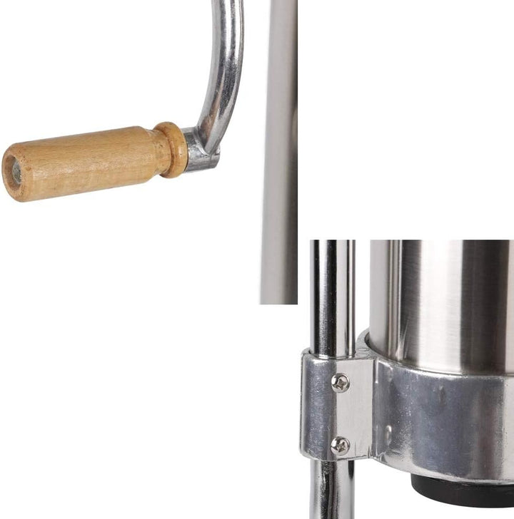 3,5L Wurstfüller, Wurstmaschine Manuell, Wurstfüllmaschine Edelstahl mit Tischklemme, Press Wurstspr