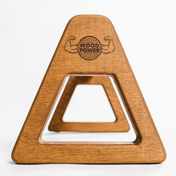 WOODPOWER® PowerBars Holz-Parallettes für Liegestütze, Liegestützgriffe Holz, Handstände, Yoga & Cal